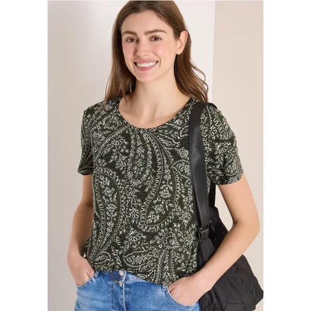 Shirt met ronde hals en minimale opdruk