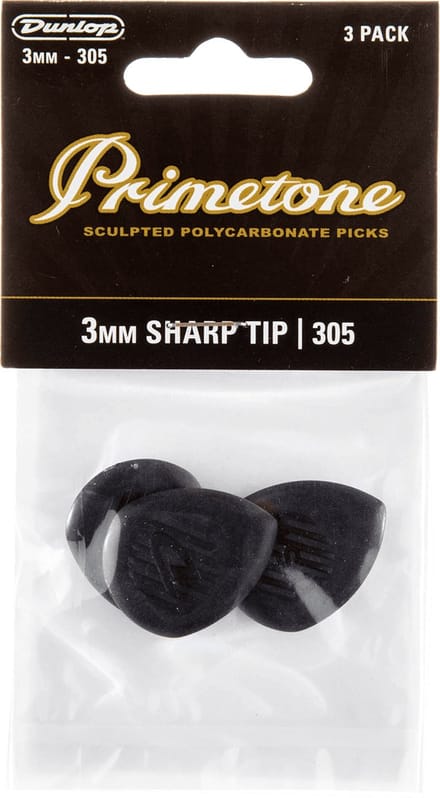 Jim Dunlop Primetone - Plectrums - Classic 305 Puntig - Player's Pack 3 Stuks