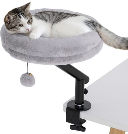 PawHut Kattenhuis Polyester, Staal 35L x 35B x 48H cm Grijs
