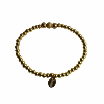 FlowJewels - armband - stainless steel - elastisch - goud kleurig