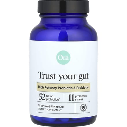 Ora, Betrouwbare Darmen, Probiotica en Prebiotica met Hoge Potentie, 60 Capsules