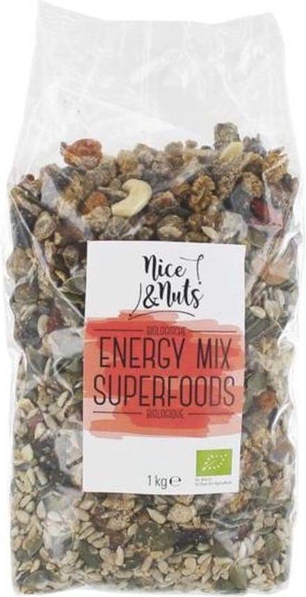 Energy mix superfoods Nice & Nuts - Zak 1000 gram - Biologisch