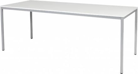 Bureautafel - Domino Basic 200x80 wit - alu frame