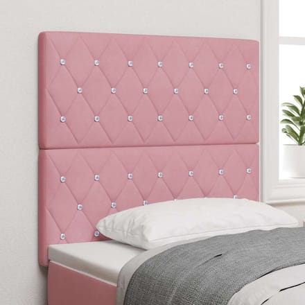 vidaXL - Hoofdbord - Roze - 100 - cm - Fluweel