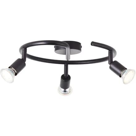 Baseline Opbouwspot Parma Spiraal - Mat Zwart - 3xgu10