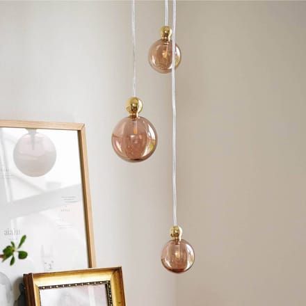 EBB & FLOW Uva M Hanglamp Ball goud goud-rook