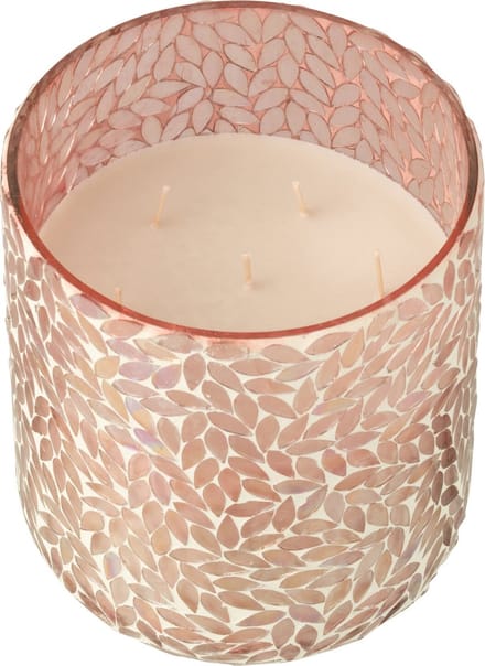 J-Line geurkaars Tender Rose - glas - roze - large - 120U