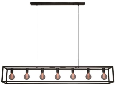 Freelight Esteso Hanglamp - Industrieel Zwart - 7 Lichts