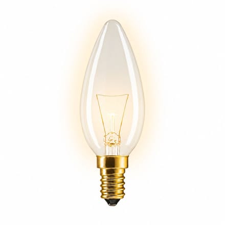 1x Kaarslamp Gloeilamp E14 - 25W - Warm Wit Licht (2700K) - 150 lm - 1 jaar - Dimbaar
