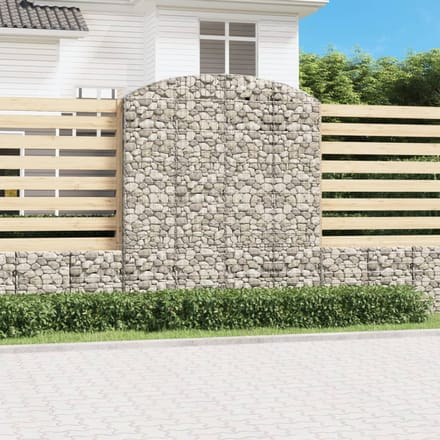 vidaXL - Schanskorf - gewelfd - 200x50x220/240 - cm - gegalvaniseerd - ijzer