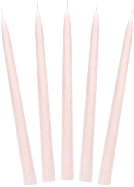 PartyDeco - Dinerkaarsen mat nude - 24 cm - 10 stuks