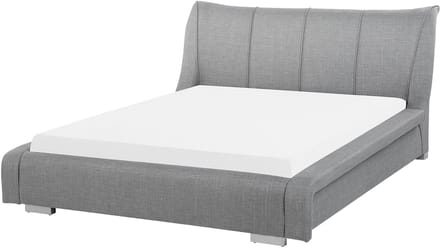 NANTES - Tweepersoonsbed - Lichtgrijs - 140 x 200 cm - Polyester