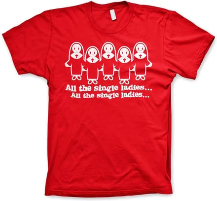 Hybris All The Single Ladies... T-shirt rood
