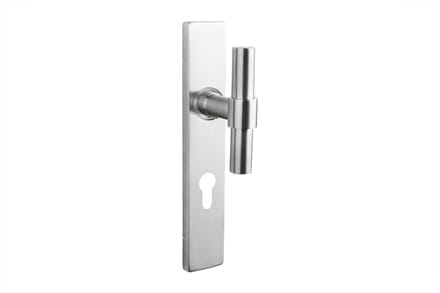 Lavuzo deurkruk Pesaro RVS met rechthoekig schild PC72 | Per set