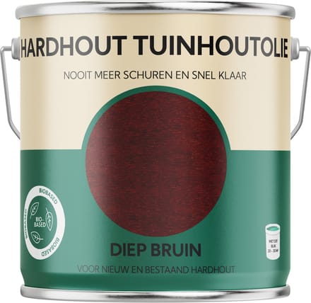 Hardhout Tuinhout Olie - Diep Bruin-2500ml