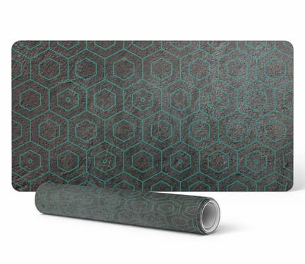 Antislip muis- en toetsenbordmat met geometrisch patroon, 100x50 cm