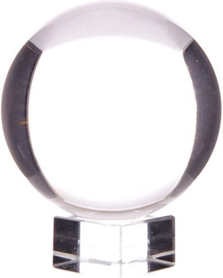 Kristallen Bol op Glazen Sokkel – 100 mm