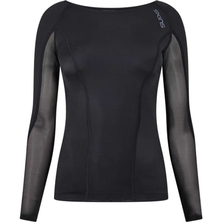 Skins Dames/Dames Base Layer Top met lange mouwen (Zwart)