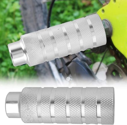Fietsvoetsteun - Fiets Accessoire - Extra Steun - Stevig Metaal - 38x110mm - Zilver
