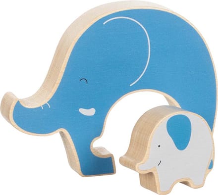 Puzzel: OLIFANT 14x2,1x11cm, stand-up puzzel, 2-delig, hout, 1+
