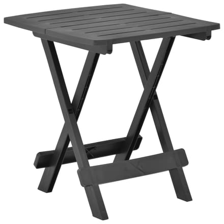 vidaXL - Tuintafel - inklapbaar - 45x43x50 - cm - kunststof - antraciet