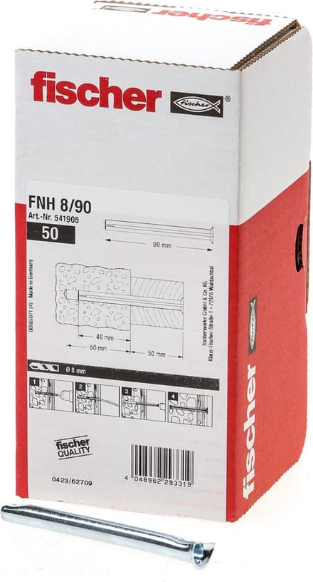 Fischer 541905 FNH 8/90 Spanhuls 90 mm 8 mm 50 stuk(s)