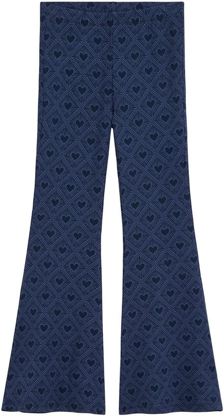 WE Fashion Meisjes slim fit flared legging met print