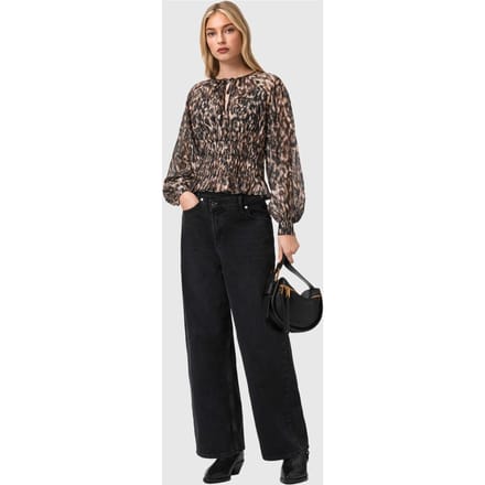 AllSaints Cern Top Prowl Golden Brown Maat: 2 | Longsleeves Outlet | Dames | Bruin