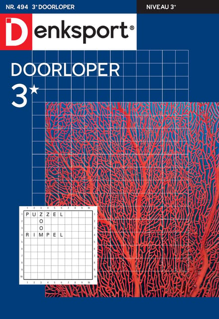 Denksport Puzzelboek Doorloper 3*, editie 494