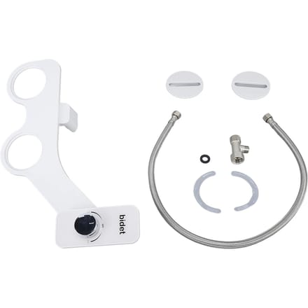 Bidetopzetstuk voor Toilet Zelfreinigende Sproeier Waterdruk Regelbaar G1/2 Water Bidet Toilet white