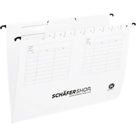 Schäfer Shop Select  hangmappen, voor formaten tot A4, opening aan de zijkant, wit