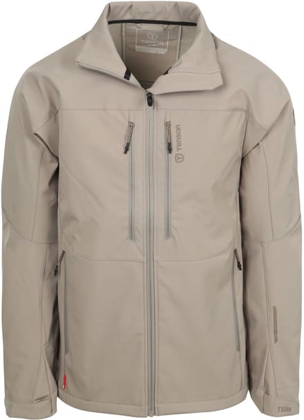 Tenson Softshell Jack Greige - Maat L - Heren - Tussenjas