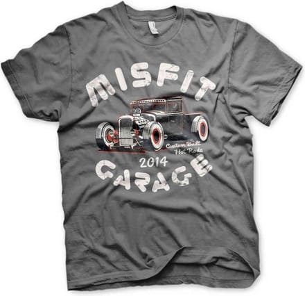 Misfit Garage Heren Tshirt -S- Power Pick Grijs