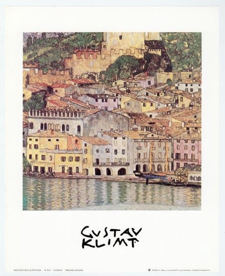 Mini kunstposter - Malcesine aan het Gardameer - Gustav Klimt - 24x30 cm