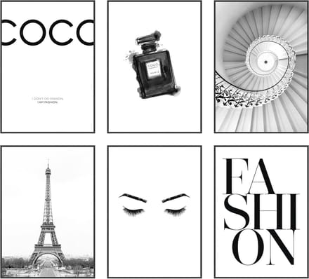 Posterset met Esthetische Wanddecoratie - 6 Moderne Afbeeldingen 30x40 cm