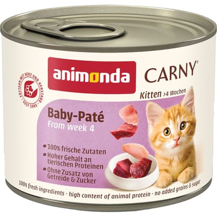 12 x 200 g Carny Kitten Baby-Paté animonda Kattenvoer
