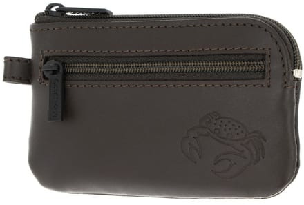 oxmox Leren sleutelgeval Leather Keyholder Crab 2.0 Embossed Brown donkerbruin