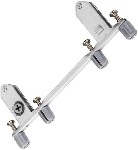 1 paar Frontbeugels (Deuvel uitvoering 10 x 11,5 mm) Frontbevestiging voor JUNKER-SLIM Lade systemen wit Hoogte 199 mm van SOTECH