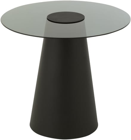 J-Line bijzettafel Kegel - ijzer - zwart