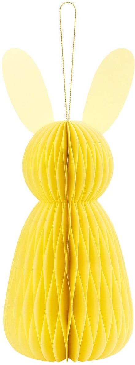 PartyDeco - Honeycomb bunny geel (30 cm)