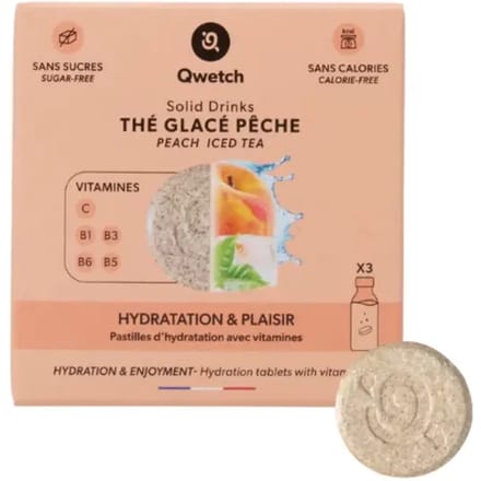 Peach Iced Tea Hydration Tablet Qwetch (x3)