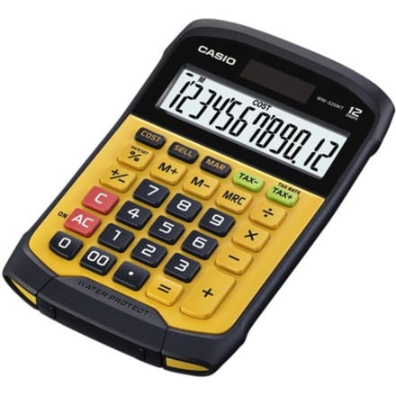 Casio WM-320MT Pocket Rekenmachine met display Zwart, Geel calculator