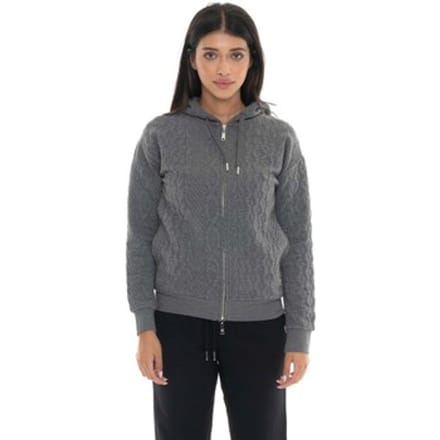 Capuchon sweaters Leone 1947 Woman Hoody Full Zip Braid