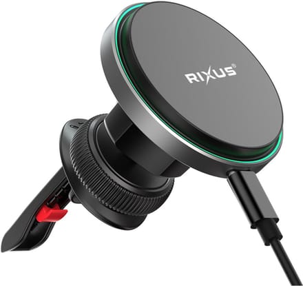 Rixus RXWC12 MagSafe Charging Compatible Air Vent Mount Black
