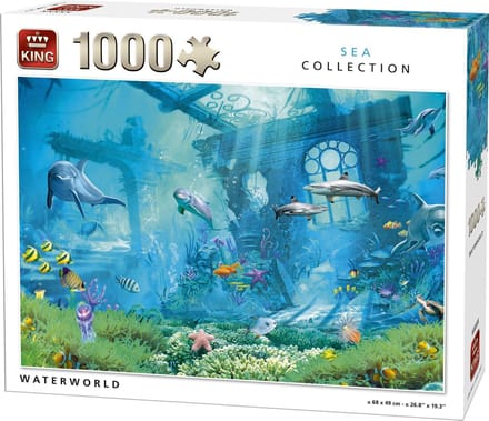 King puzzel Waterworld legpuzzel 1000 stukjes dieren.
