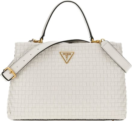 GUESS Handtas Schoudertas Lisbet Woven Handbag Stone Crème