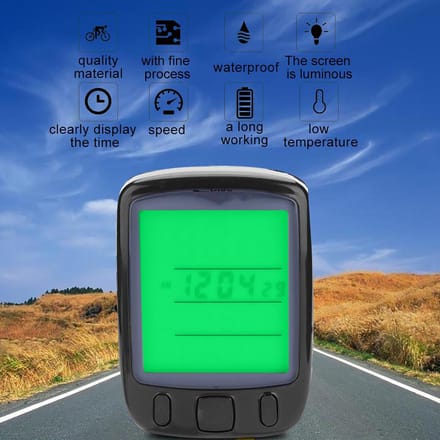 Waterdichte Fietskilometerteller voor Buitenfietsen Multifunctionele Fietscomputer Rijaccessoire green