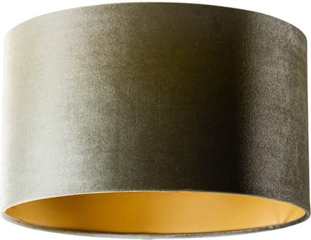 QAZQA cilinder velours - Klassieke Lampenkap - Ø 35 cm - Groen -