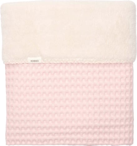 Koeka wiegdeken wafel/teddy Oslo cotton candy 100x75
