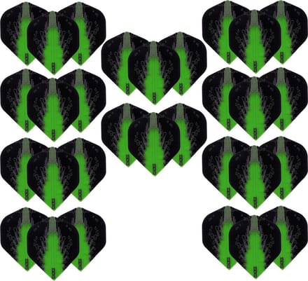 Darts Set - High Impact – 10 sets (30 stuks) – darts flights – Best Getest - Groen